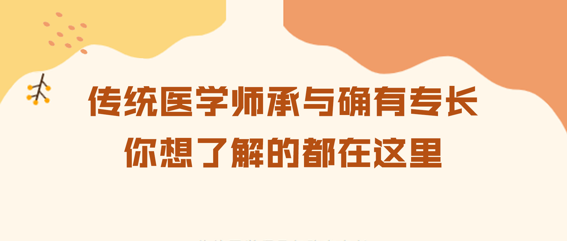 【中医师承】传统医学师承与确有专长你想了解的都在这里